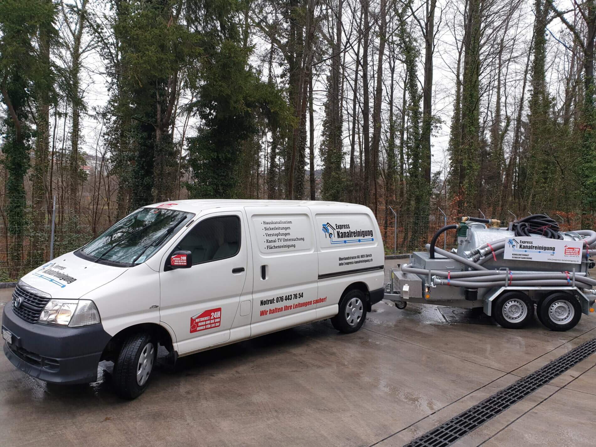 Rohrreinigung Winterthur Kanalservice Saugarbeiten 076 443 76 54